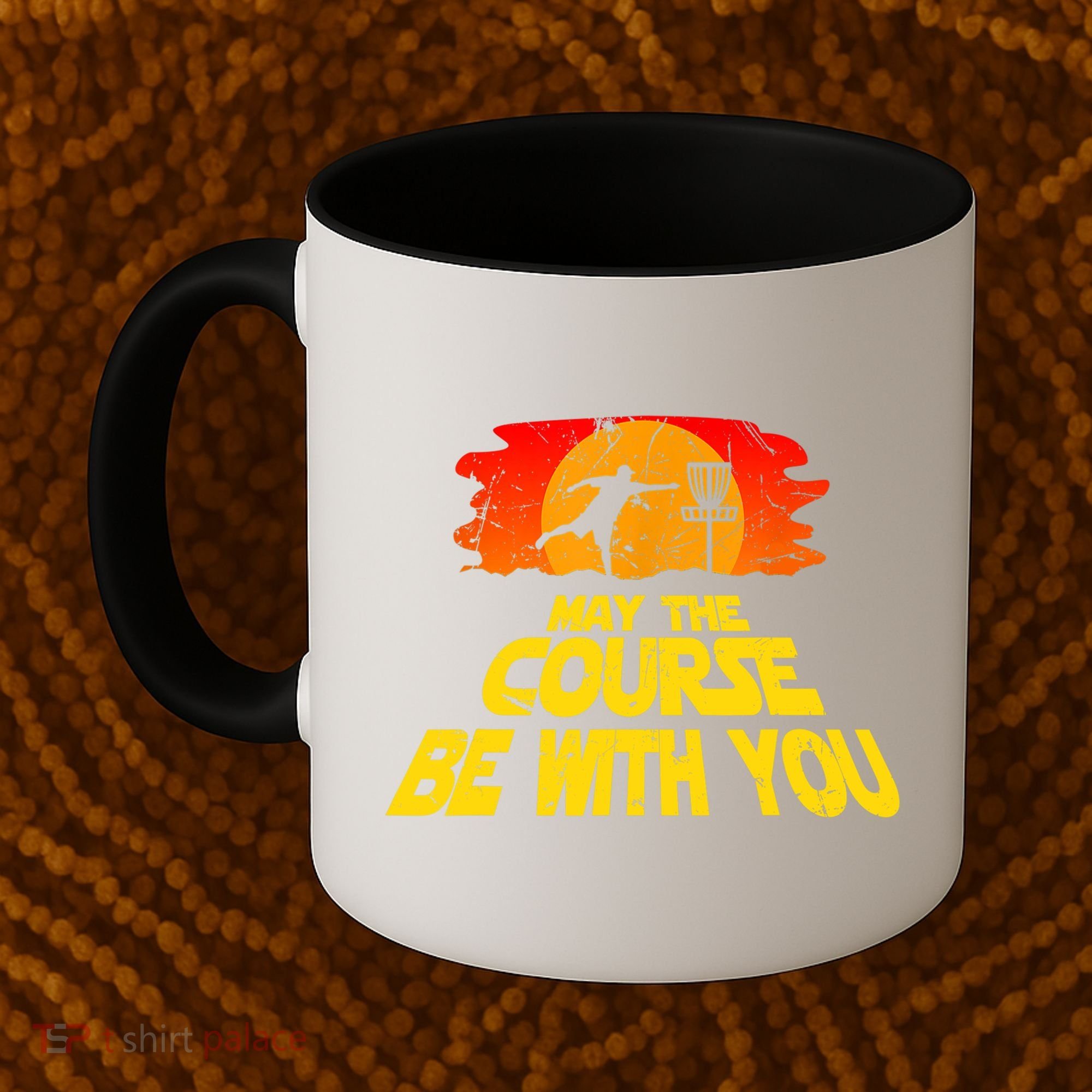 Disc Golf Shirt May The Course Be With You Trendy Golf Tee Coffee Mug