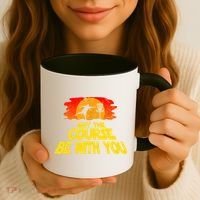 Disc Golf Shirt May The Course Be With You Trendy Golf Tee Coffee Mug thumb 3