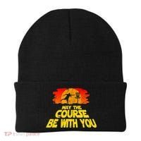 Disc Golf Shirt May The Course Be With You Trendy Golf Tee Beanie thumb 0