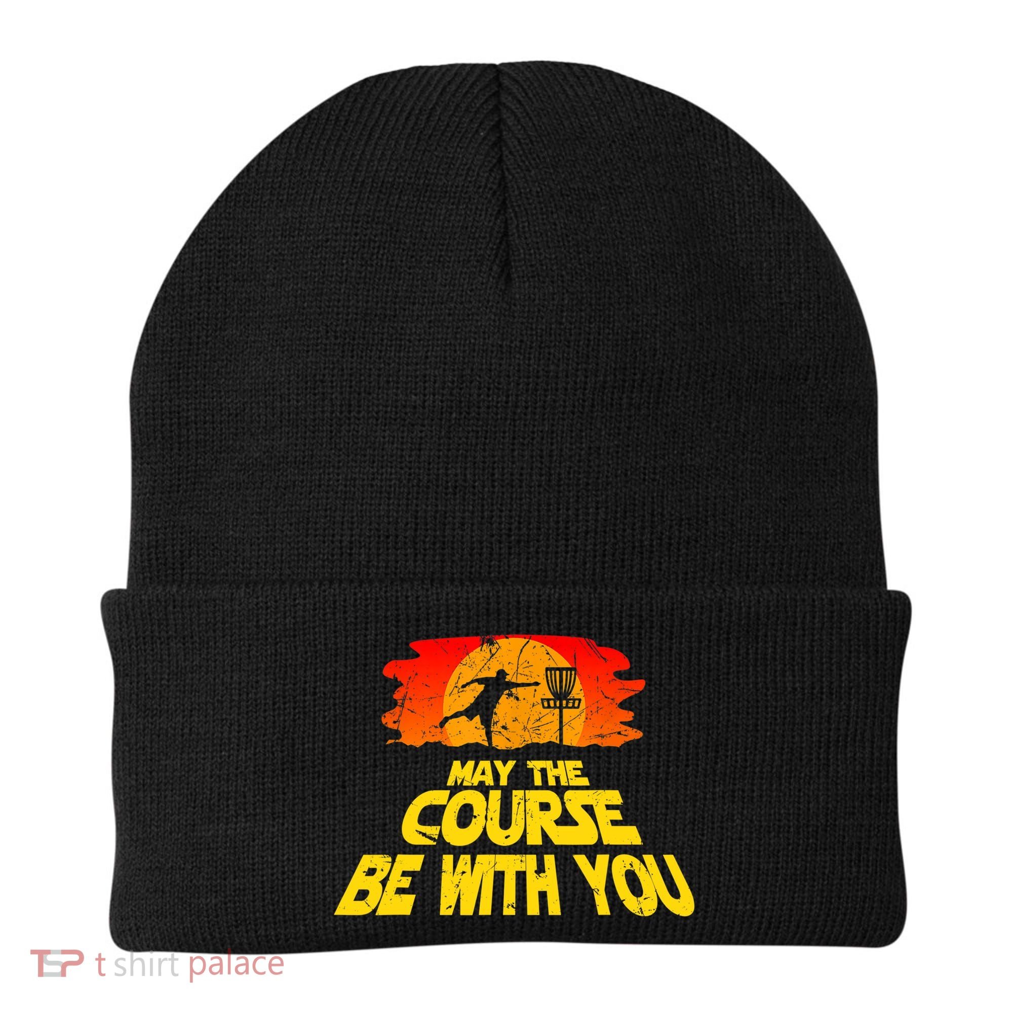 Disc Golf Shirt May The Course Be With You Trendy Golf Tee Beanie