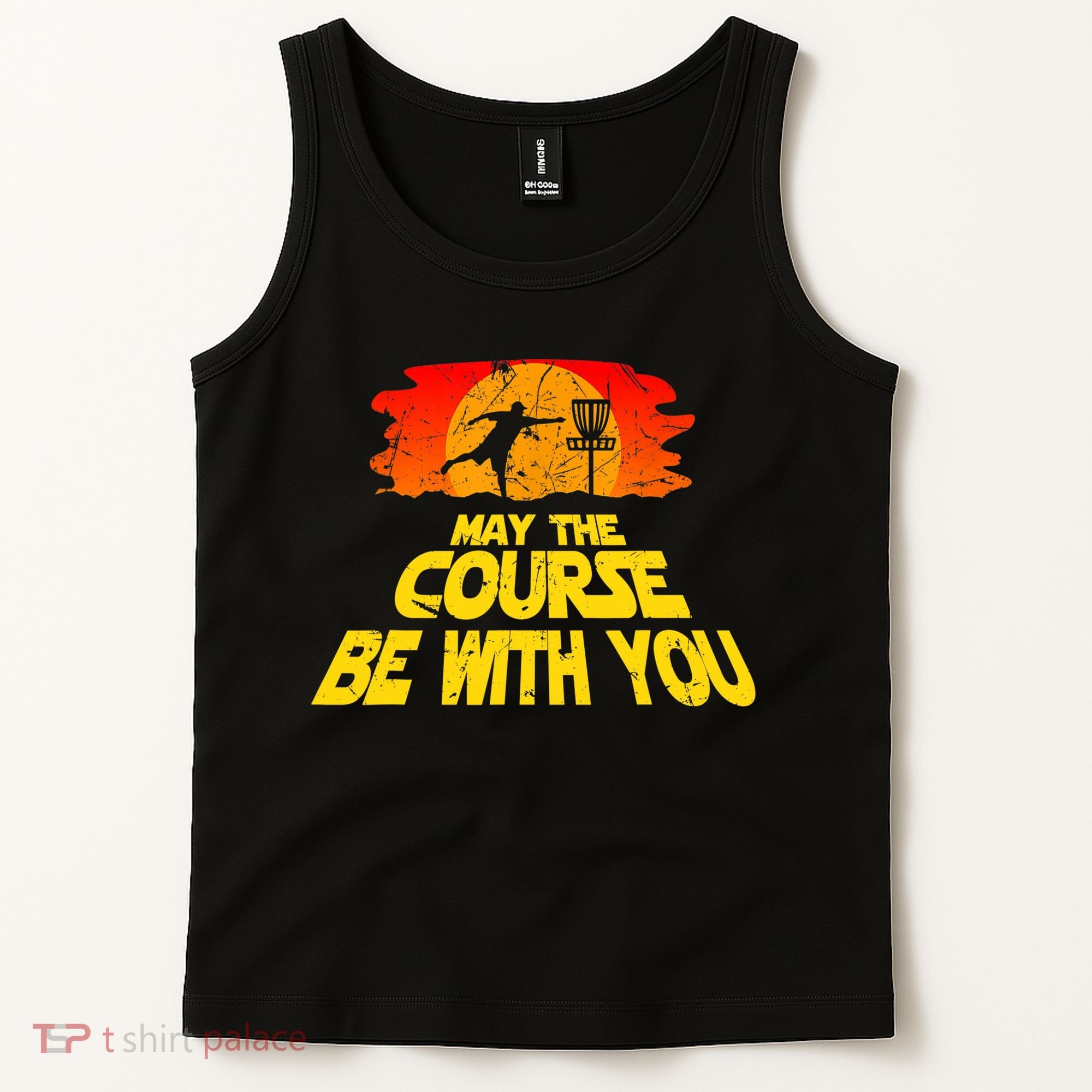 Disc Golf Shirt May The Course Be With You Trendy Golf Tee Tank Top