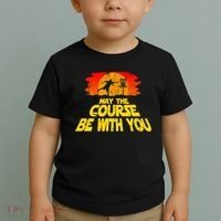 Disc Golf Shirt May The Course Be With You Trendy Golf Tee Toddler T-Shirt thumb 2