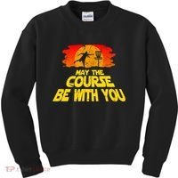 Disc Golf Shirt May The Course Be With You Trendy Golf Tee Kids Sweatshirt thumb 0