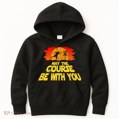 Disc Golf Shirt May The Course Be With You Trendy Golf Tee Kids Hoodie