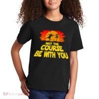 Disc Golf Shirt May The Course Be With You Trendy Golf Tee Kids T-Shirt thumb 2