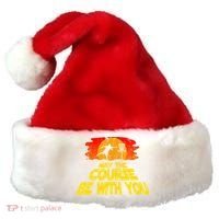 Disc Golf Shirt May The Course Be With You Trendy Golf Tee Santa Hat thumb 0