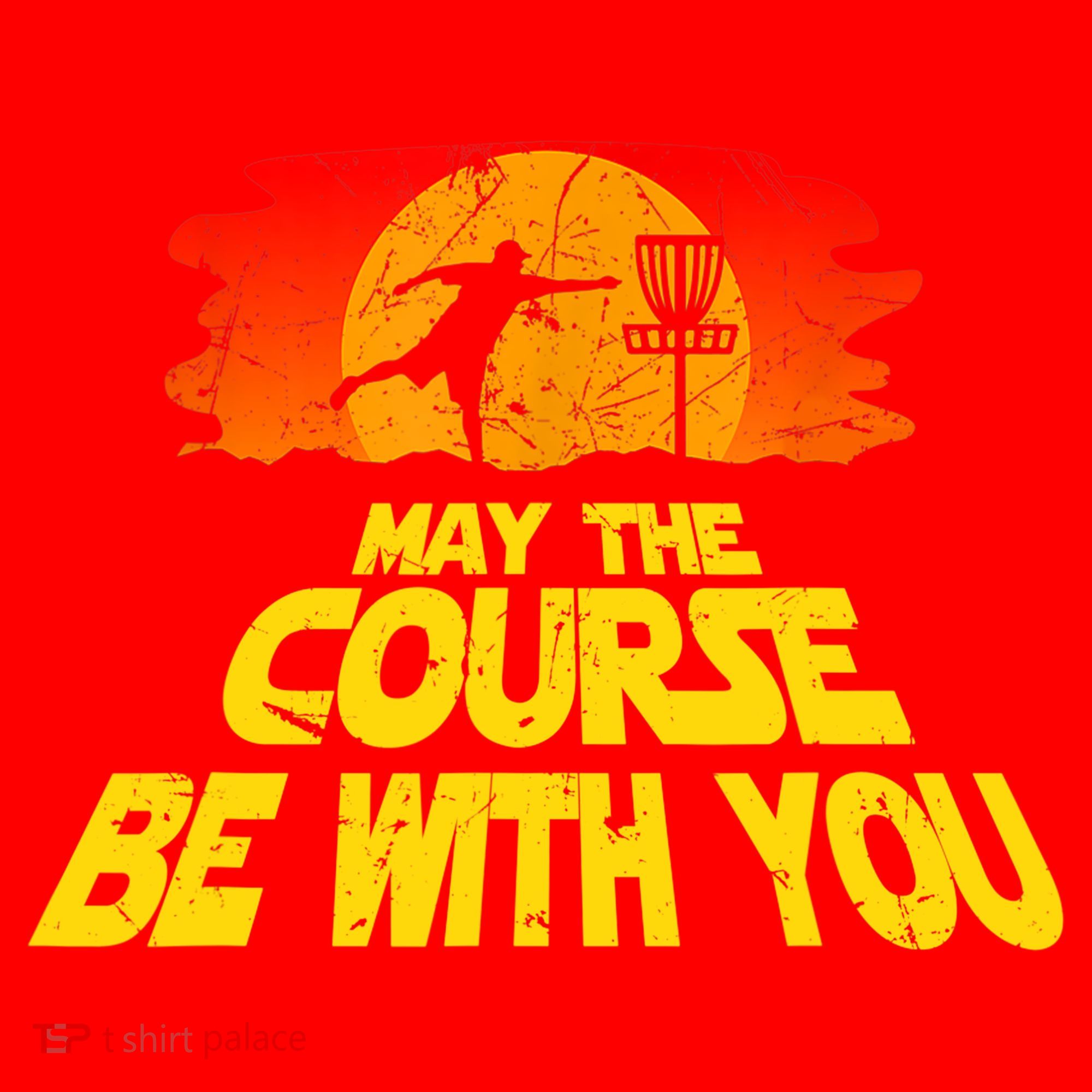 Disc Golf Shirt May The Course Be With You Trendy Golf Tee Santa Hat