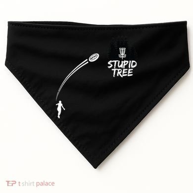 Disc Golf Stupid Tree Funny Frisbee Dad Boy Tees USA-Made Doggie Bandana