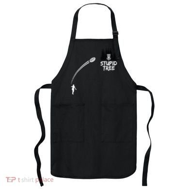 Disc Golf Stupid Tree Funny Frisbee Dad Boy Tees Apron