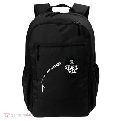 Disc Golf Stupid Tree Funny Frisbee Dad Boy Tees Backpack