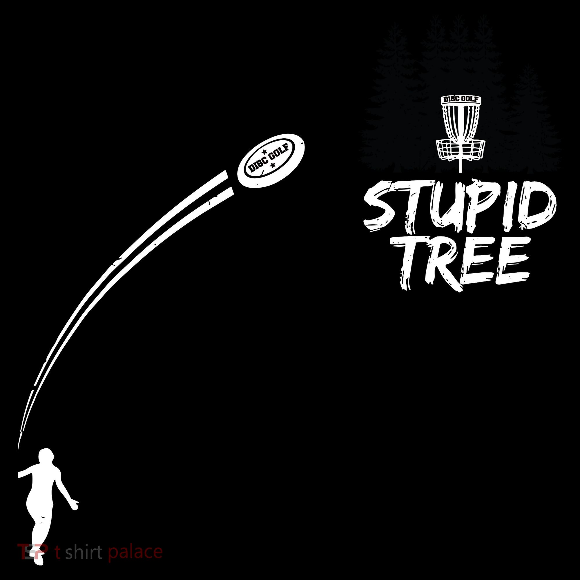 Disc Golf Stupid Tree Funny Frisbee Dad Boy Tees Women's Hoodie