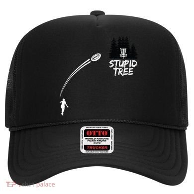 Disc Golf Stupid Tree Funny Frisbee Dad Boy Tees Hat