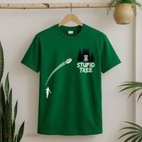 Disc Golf Stupid Tree Funny Frisbee Dad Boy Tees T-Shirt thumb 2