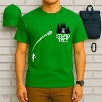 Disc Golf Stupid Tree Funny Frisbee Dad Boy Tees T-Shirt thumb 6