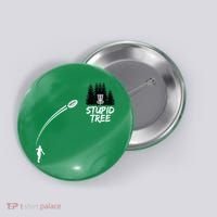 Disc Golf Stupid Tree Funny Frisbee Dad Boy Tees Button thumb 0