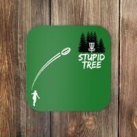 Disc Golf Stupid Tree Funny Frisbee Dad Boy Tees Coaster thumb 0