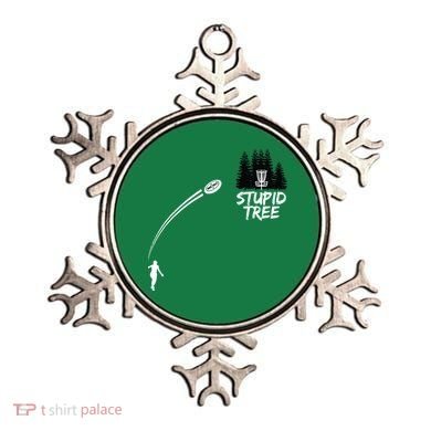Disc Golf Stupid Tree Funny Frisbee Dad Boy Tees Ornament