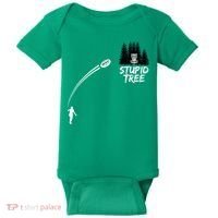 Disc Golf Stupid Tree Funny Frisbee Dad Boy Tees Baby Bodysuit thumb 0