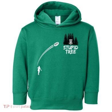 Disc Golf Stupid Tree Funny Frisbee Dad Boy Tees Toddler Hoodie