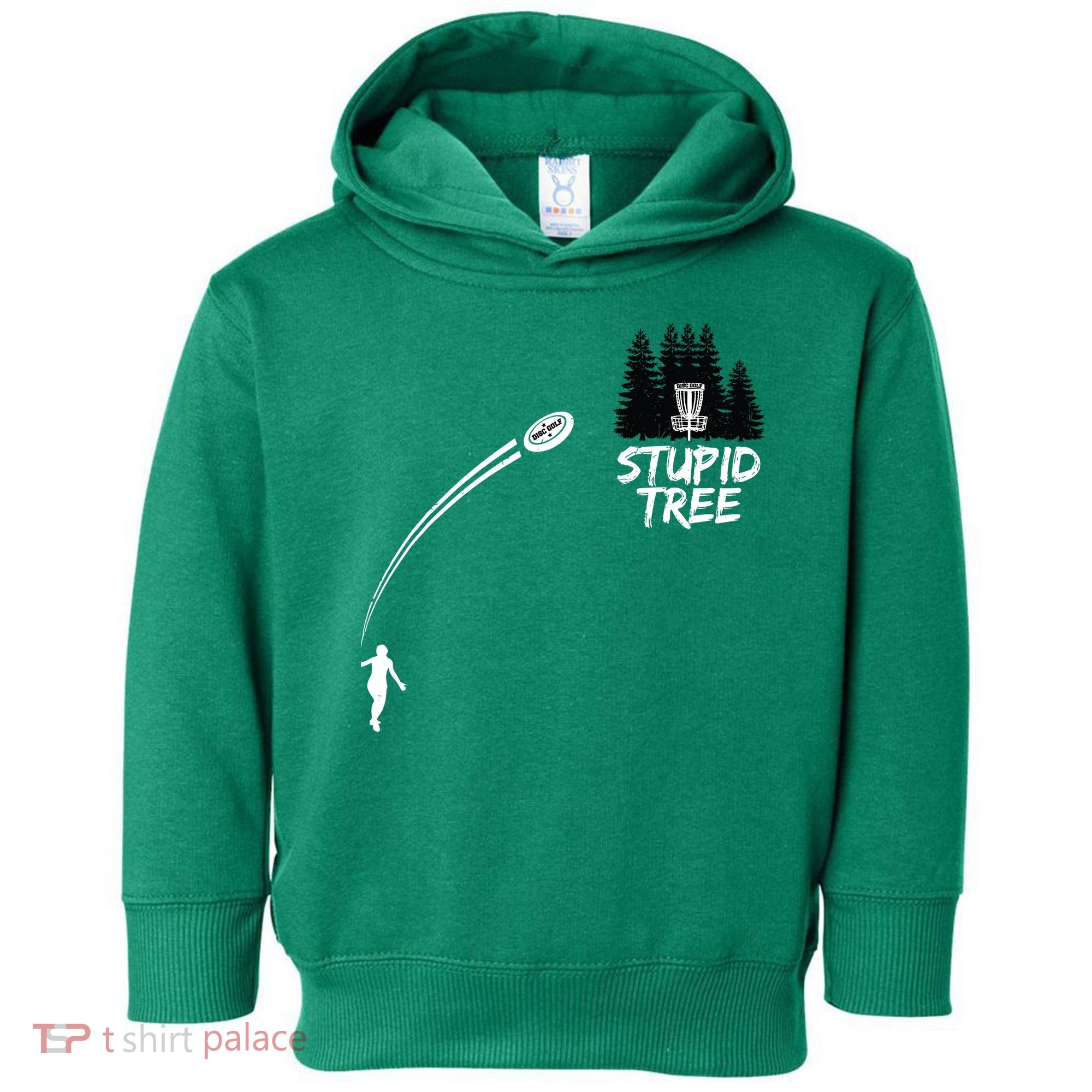 Disc Golf Stupid Tree Funny Frisbee Dad Boy Tees Toddler Hoodie