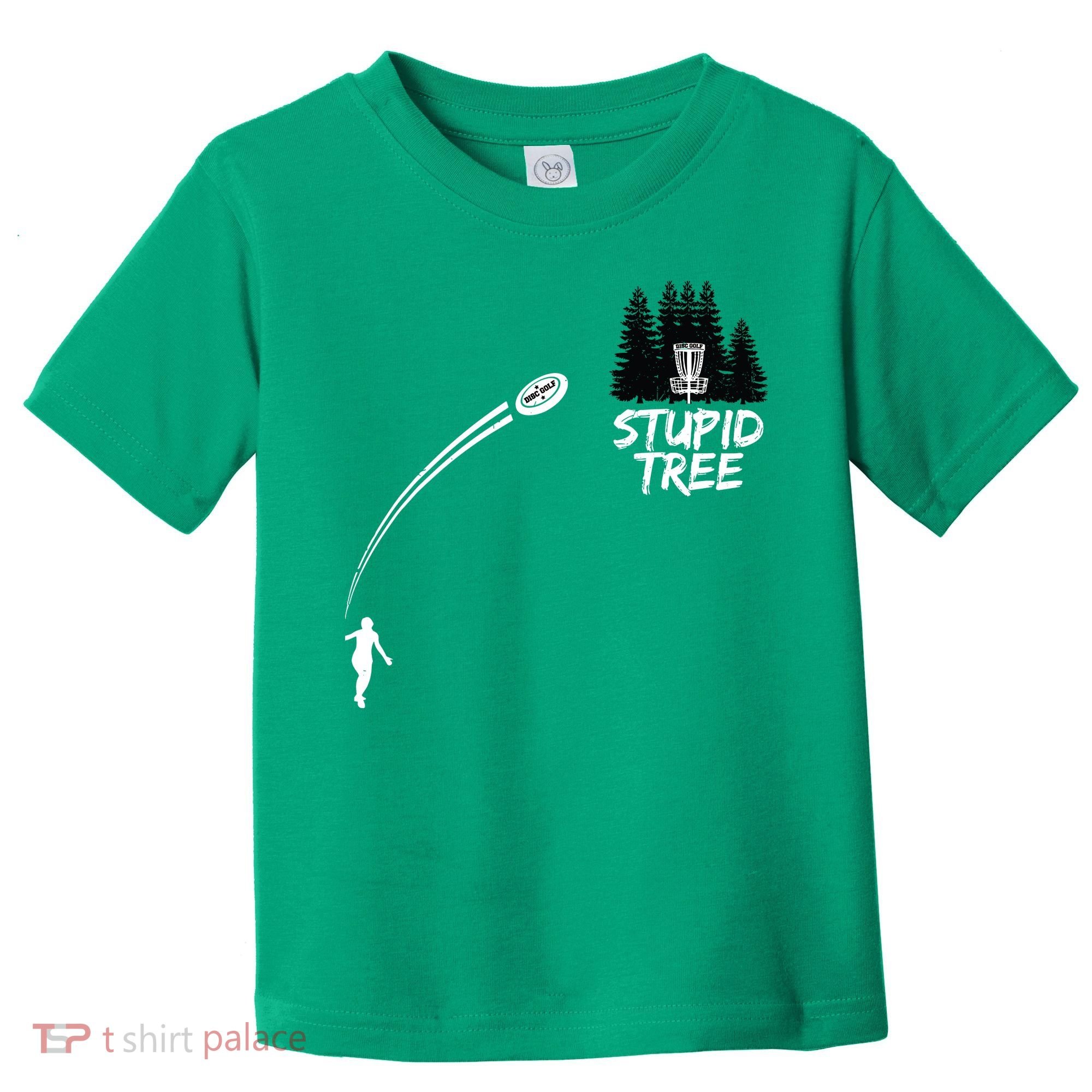 Disc Golf Stupid Tree Funny Frisbee Dad Boy Tees Toddler T-Shirt
