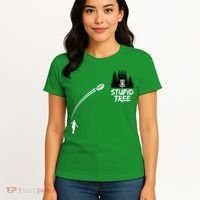 Disc Golf Stupid Tree Funny Frisbee Dad Boy Tees Women's T-Shirt thumb 4