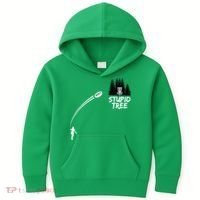Disc Golf Stupid Tree Funny Frisbee Dad Boy Tees Kids Hoodie thumb 0