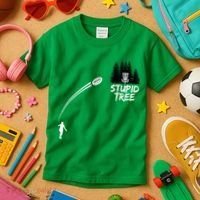 Disc Golf Stupid Tree Funny Frisbee Dad Boy Tees Kids T-Shirt thumb 3