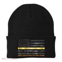 Dispatcher Gifts Thin Gold Line Thin Yellow Line 911 Beanie thumb 0
