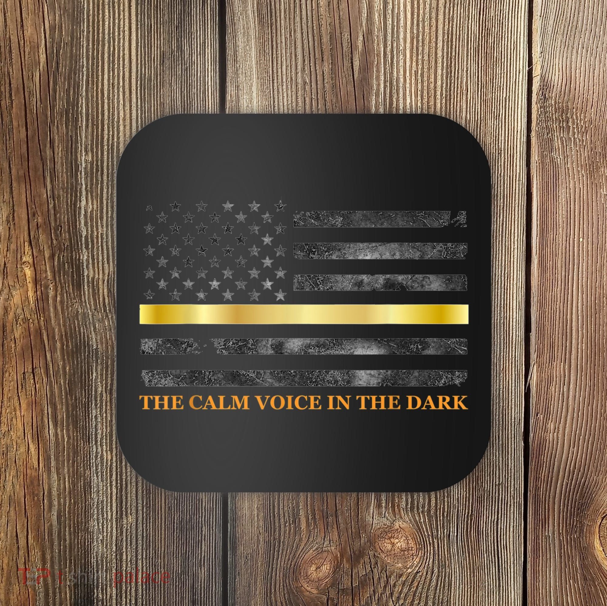 Dispatcher Gifts Thin Gold Line Thin Yellow Line 911 Coaster