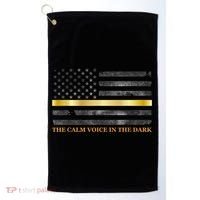 Dispatcher Gifts Thin Gold Line Thin Yellow Line 911 Golf Towel thumb 0