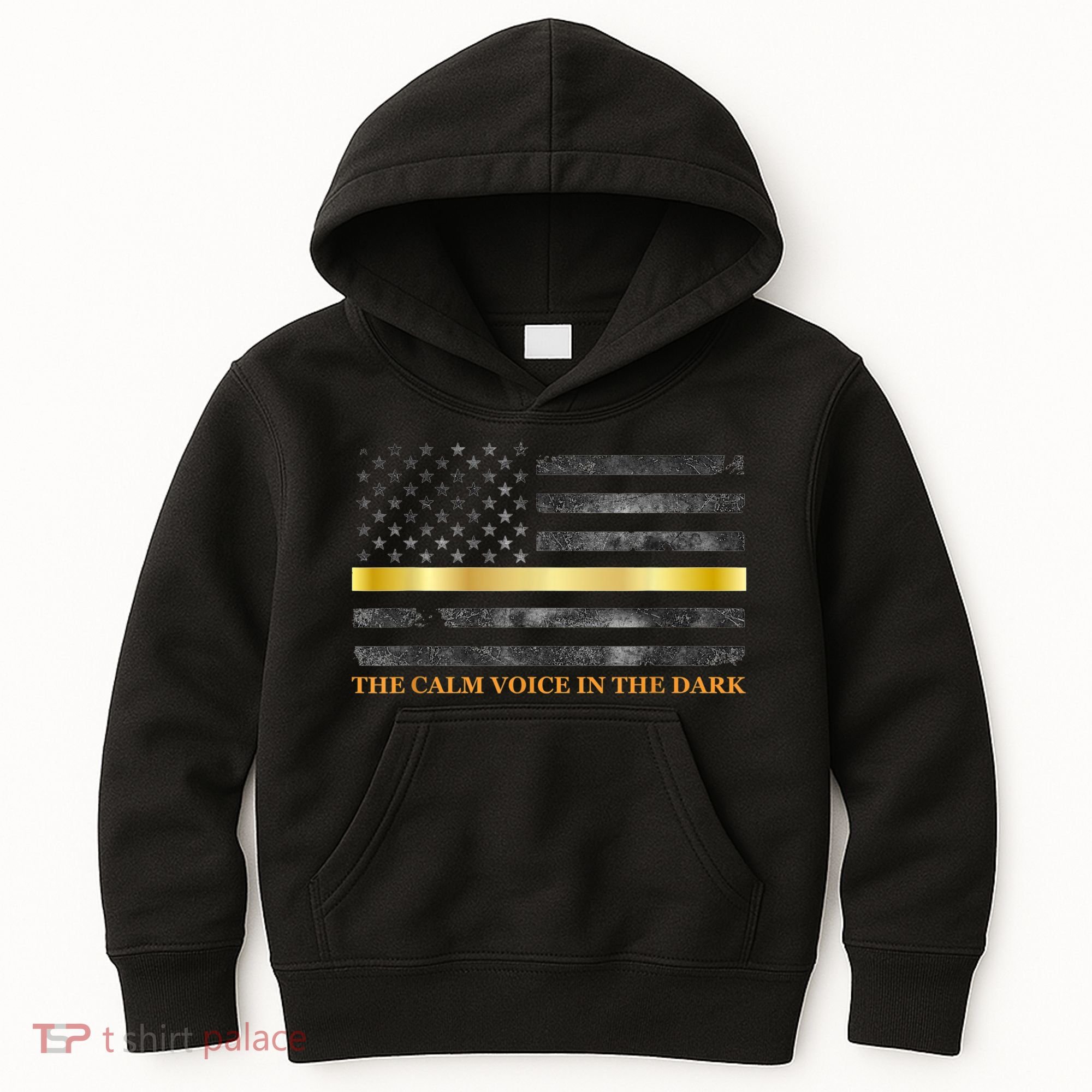Dispatcher Gifts Thin Gold Line Thin Yellow Line 911 Kids Hoodie
