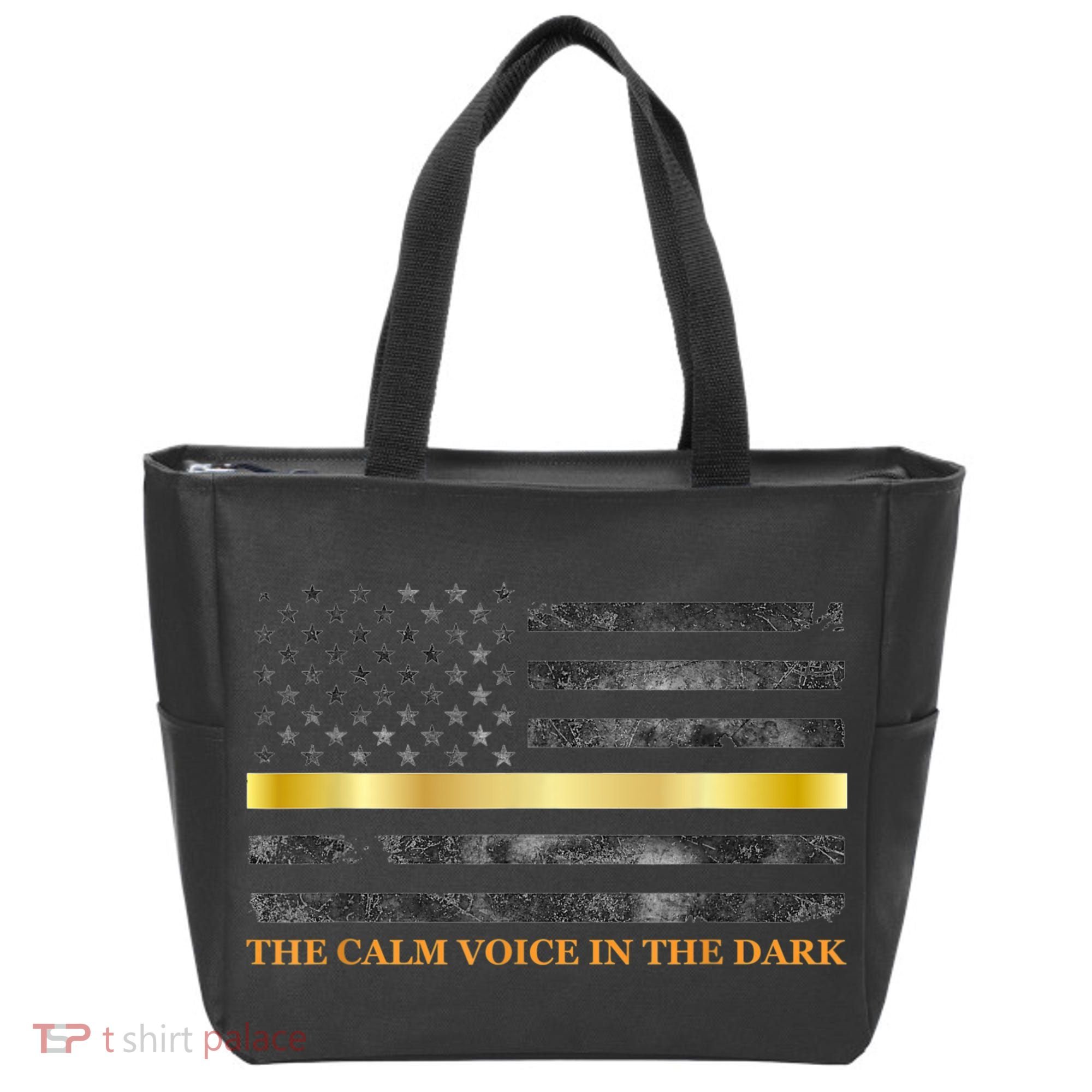 Dispatcher Gifts Thin Gold Line Thin Yellow Line 911 Tote Bag