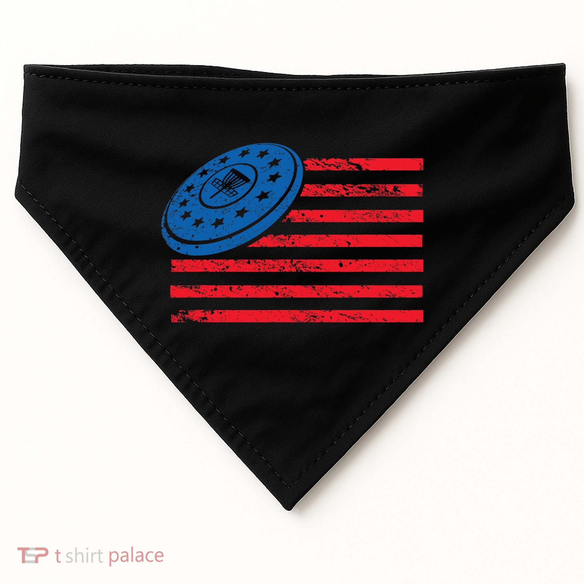 Disc Golf T USA Flag Disc Golf USA-Made Doggie Bandana