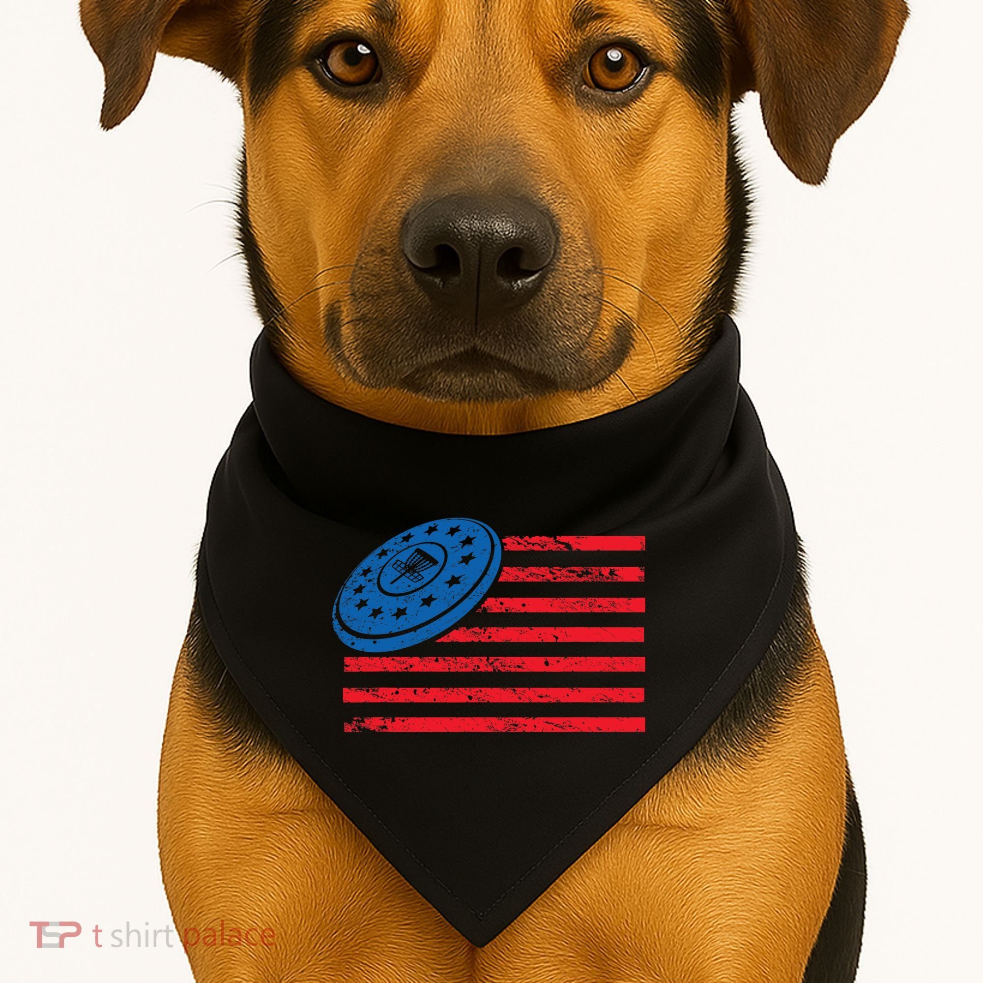 Disc Golf T USA Flag Disc Golf USA-Made Doggie Bandana