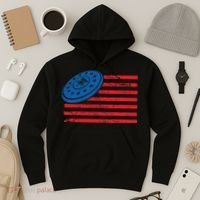 Disc Golf T USA Flag Disc Golf Hoodie thumb 3