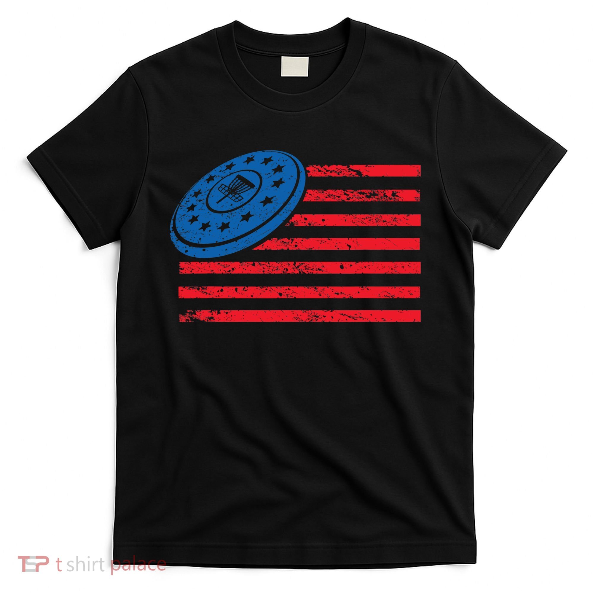 Disc Golf T USA Flag Disc Golf T-Shirt