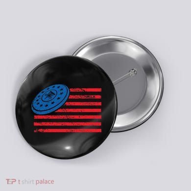 Disc Golf T USA Flag Disc Golf Button