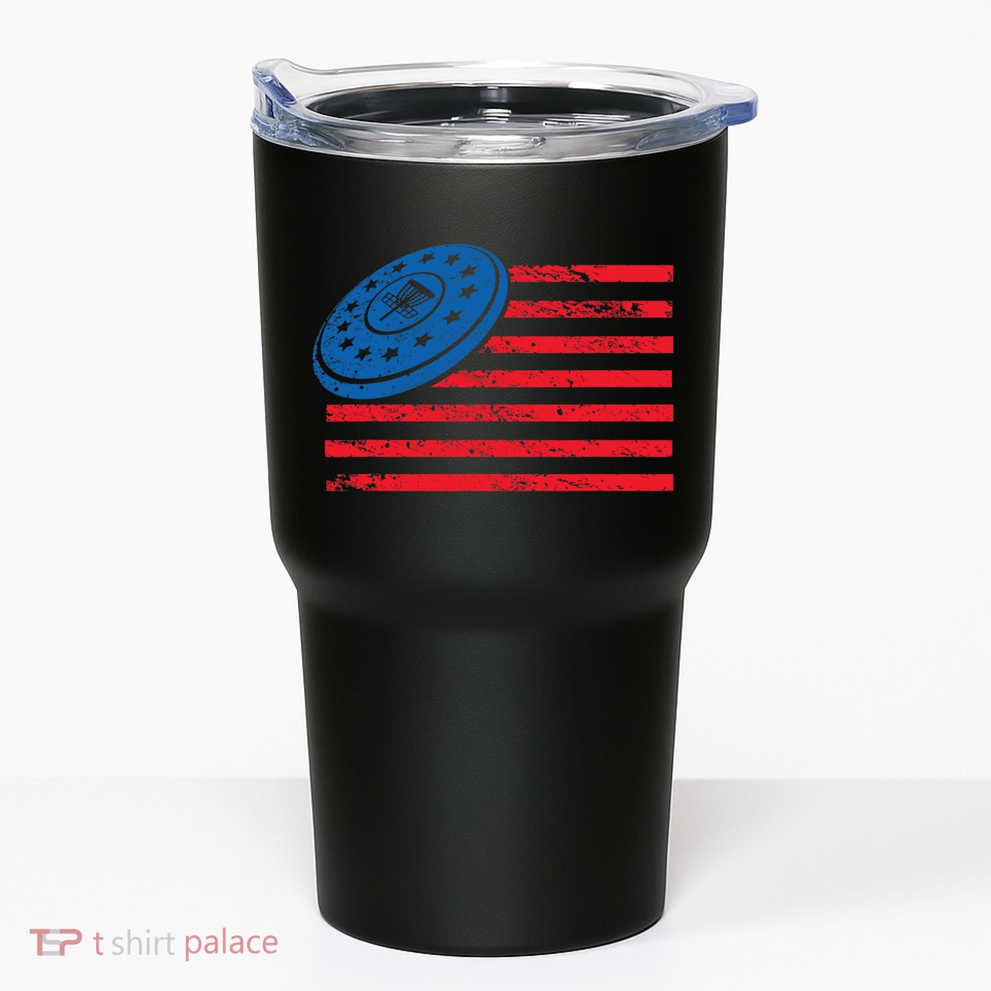 Disc Golf T USA Flag Disc Golf Tumbler