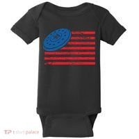 Disc Golf T USA Flag Disc Golf Baby Bodysuit thumb 0