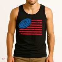 Disc Golf T USA Flag Disc Golf Tank Top thumb 3