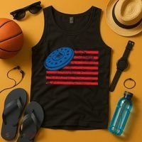 Disc Golf T USA Flag Disc Golf Tank Top thumb 4