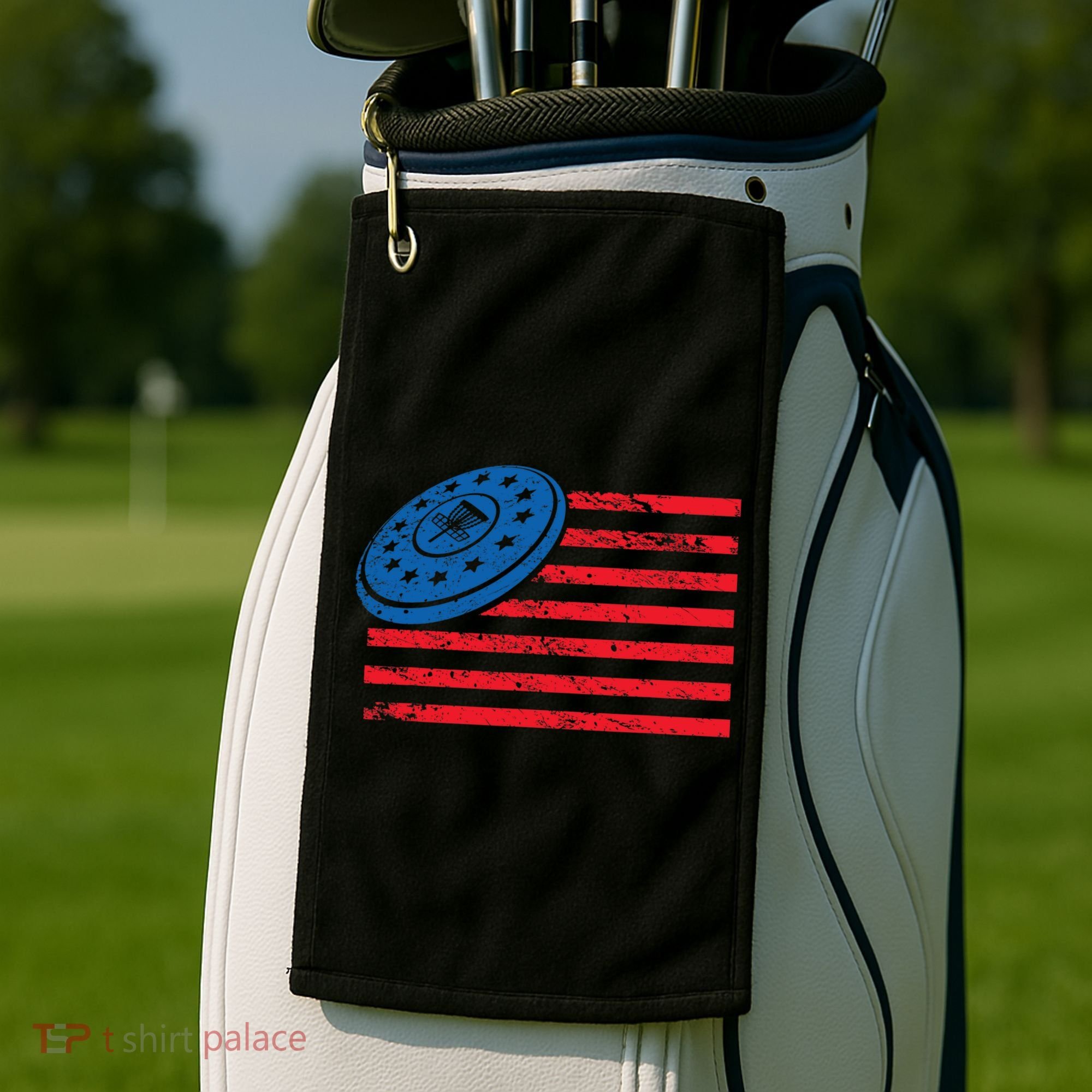 Disc Golf T USA Flag Disc Golf Golf Towel