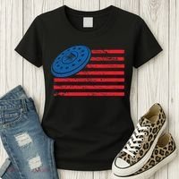 Disc Golf T USA Flag Disc Golf Women's T-Shirt thumb 3