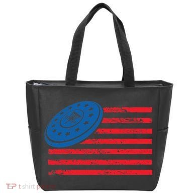 Disc Golf T USA Flag Disc Golf Tote Bag