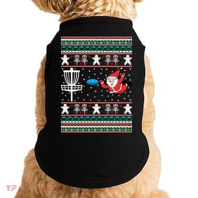 Disc Golf Ugly Christmas Merry Discmas Holiday Xmas Gift Cool Gift Doggie Tank