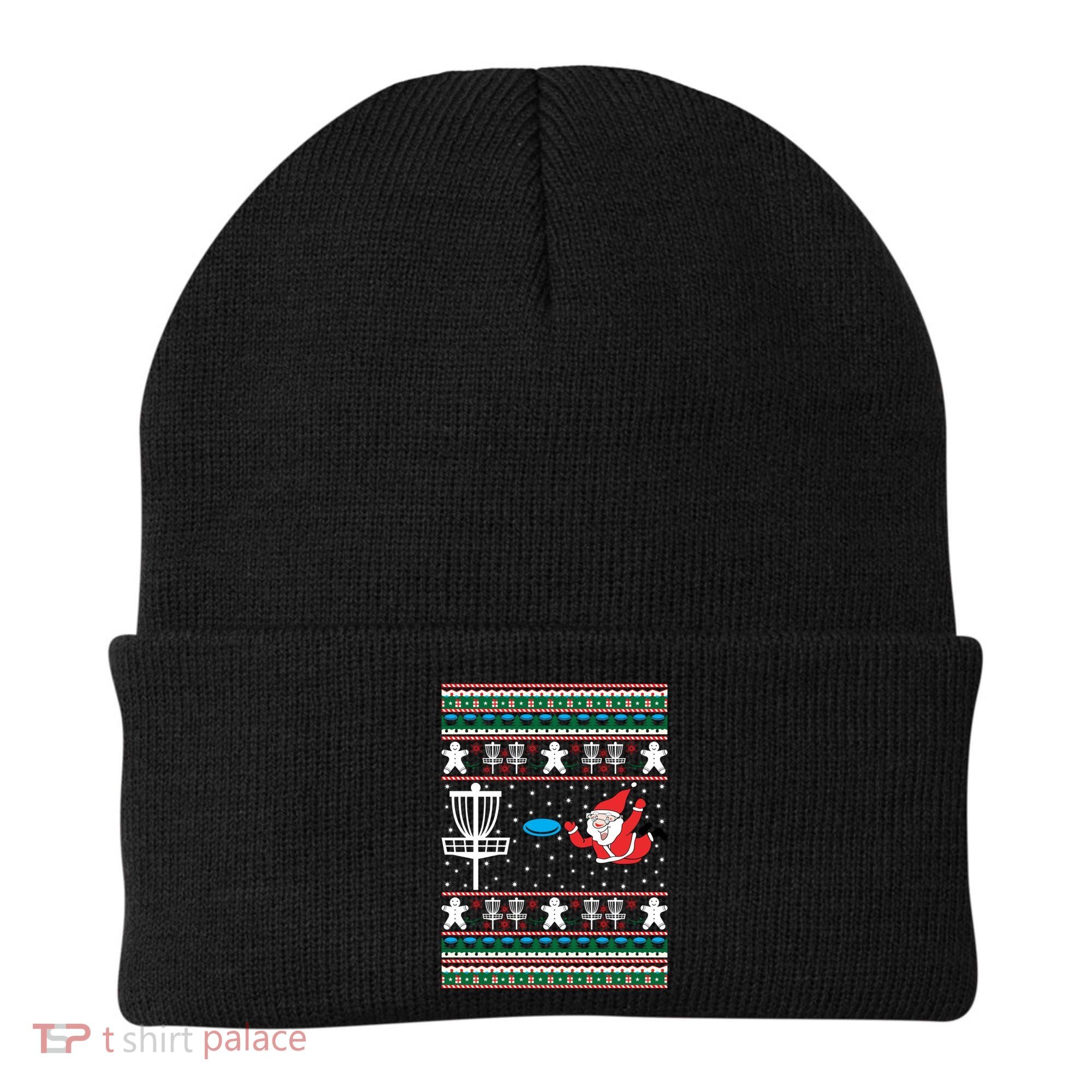Disc Golf Ugly Christmas Merry Discmas Holiday Xmas Gift Cool Gift Beanie