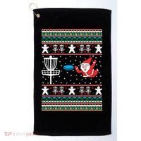 Disc Golf Ugly Christmas Merry Discmas Holiday Xmas Gift Cool Gift Golf Towel thumb 0