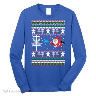 Disc Golf Ugly Christmas Merry Discmas Holiday Xmas Gift Cool Gift Long Sleeve Shirt