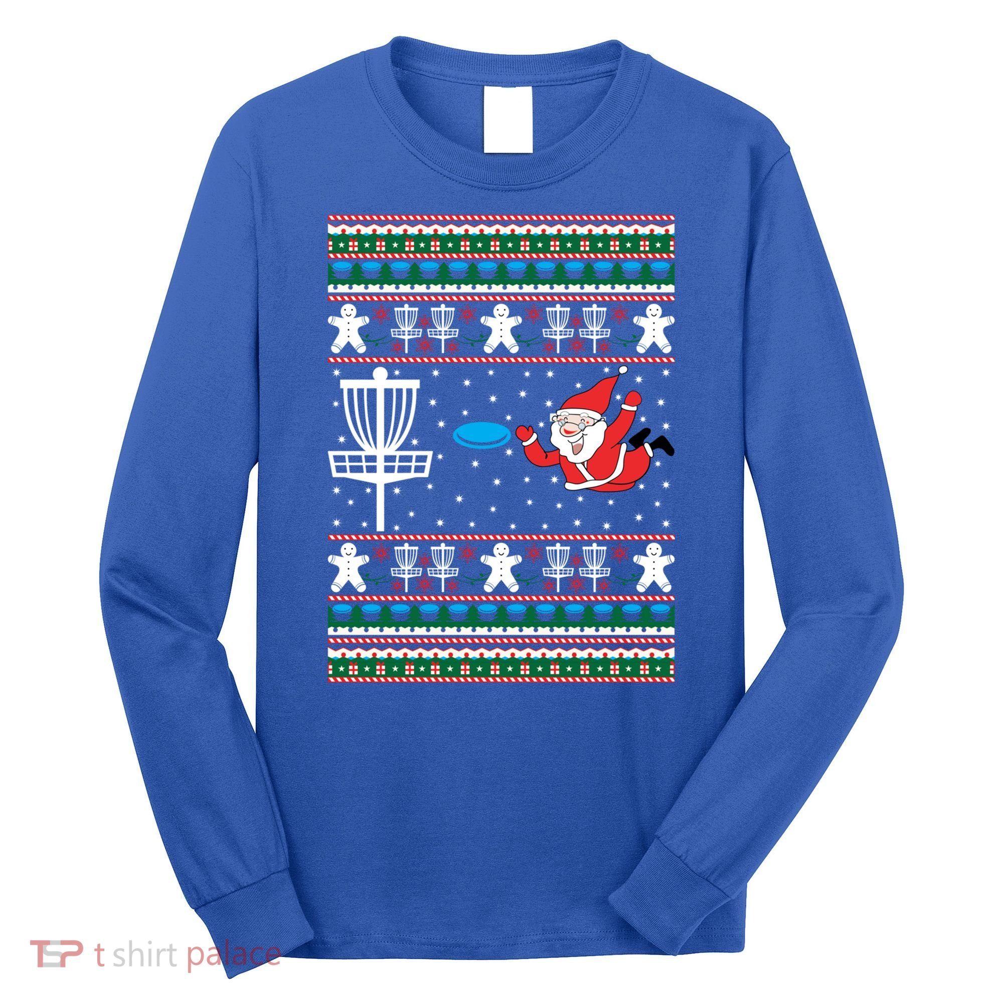 Disc Golf Ugly Christmas Merry Discmas Holiday Xmas Gift Cool Gift Long Sleeve Shirt